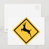 Herten kruising symbool briefkaart (Voorkant / Achterkant)