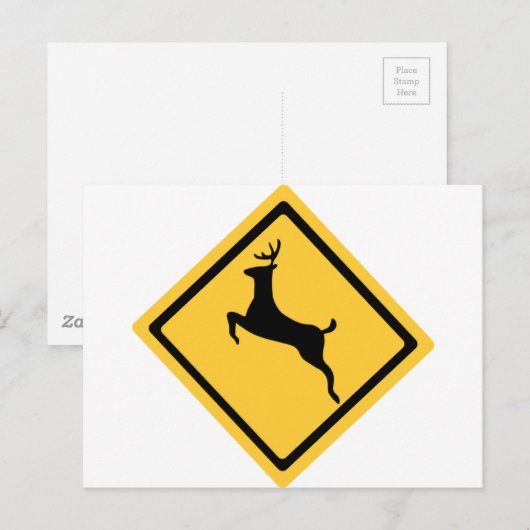 Herten kruising symbool briefkaart (Voorkant / Achterkant)