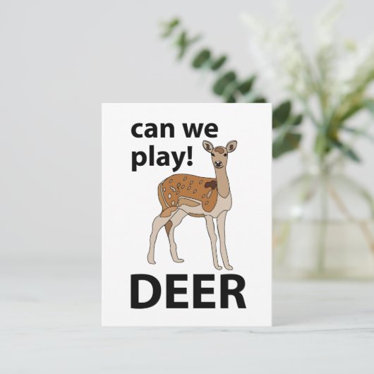 Herten kunnen we Schattigee herten spelen Briefkaart (Staand voorkant)