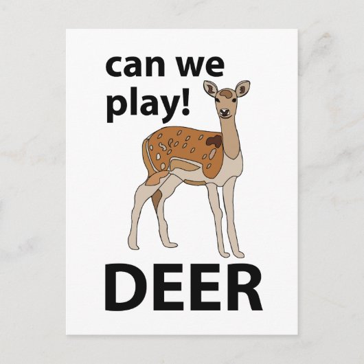 Herten kunnen we Schattigee herten spelen Briefkaart (Voorkant)