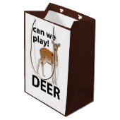 Herten kunnen we Schattigee herten spelen Medium Cadeauzakje (Achterkant Gekanteld)