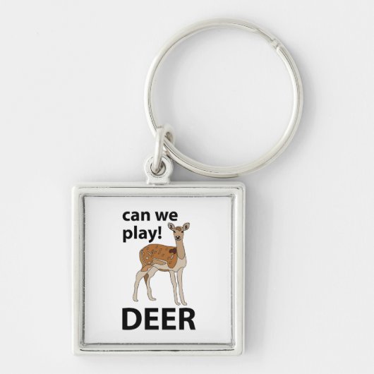 Herten kunnen we Schattigee herten spelen Sleutelhanger (Voorkant)