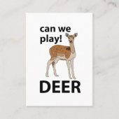 Herten kunnen we Schattigee herten spelen Visitekaartje (Voorkant)