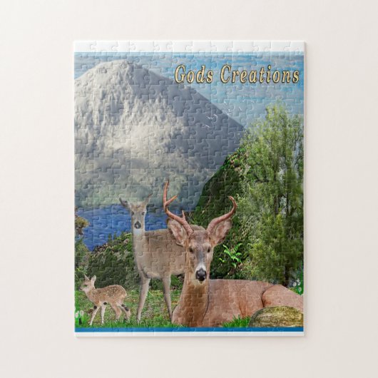 Herten kunst legpuzzel (Verticaal)