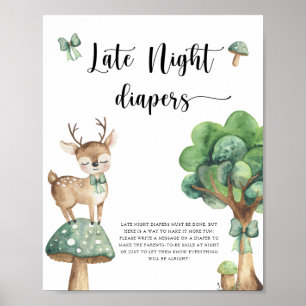 Herten - Late night luiers spel Poster