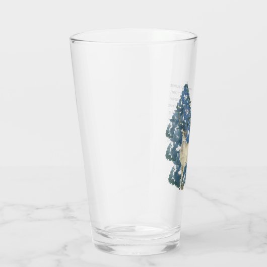 Herten laten voetafdrukken achter in de sneeuw glas (Rechts)