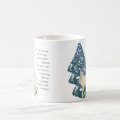 Herten laten voetafdrukken achter in de sneeuw koffiemok (Center)