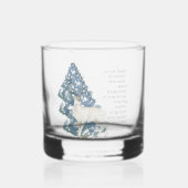 Herten laten voetafdrukken achter in de sneeuw whisky glas (Voorkant)