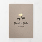 Herten Liefde Rustieke Herfst Winter QR Code Trouw Drieluik Uitnodiging (Cover)