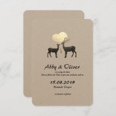 Herten Liefde Woodland Herten Save The Date (Voorkant / Achterkant)