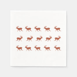 Herten lopen feestelijk patroon servet