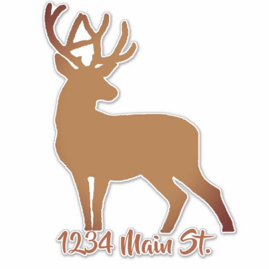 Herten mailbox sticker (Voorkant)