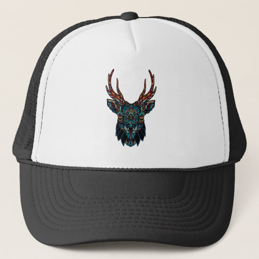 Herten Mandala Trucker Pet (Voorkant)