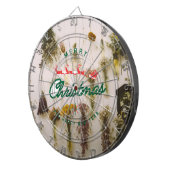 Herten Merry Christmas Dartbord (Voorkant Rechts)