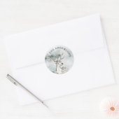Herten met Bloemen Waterverf Kleine Ronde Labels (Envelop)