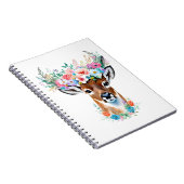 Herten met bloemenkroon - grillige Natuur Notitieboek (Rechterzijde)