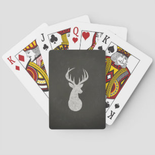 Herten met de Tekening van het Krijt van Pokerkaarten
