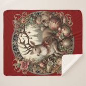 Herten met decoratie sherpa deken (Voorkant (horizontaal))