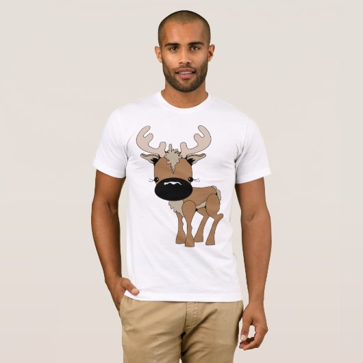 Herten met een grote neus Mannen T-shirt (Voorkant volledig)