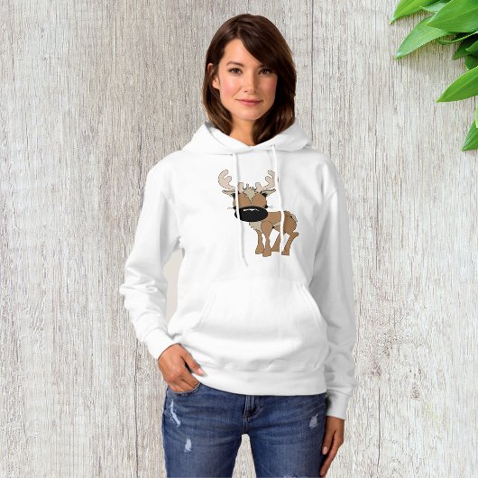 Herten met een grote neus vrouwen hoodie
