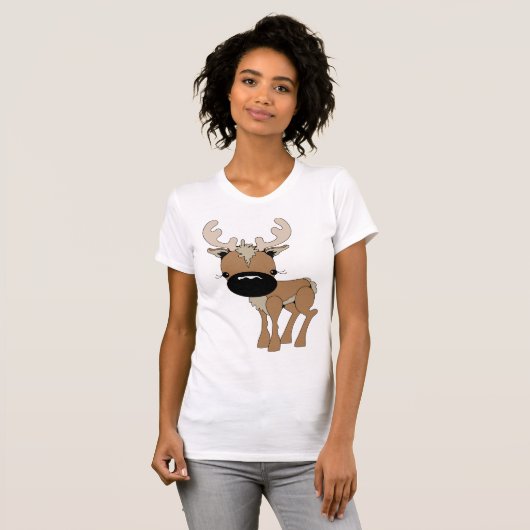 Herten met een grote neus vrouwen T-shirt (Voorkant volledig)