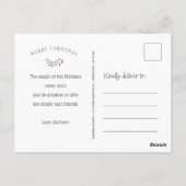 Herten met gebladerte en sneeuwvlok kerst briefkaa briefkaart (Achterkant)