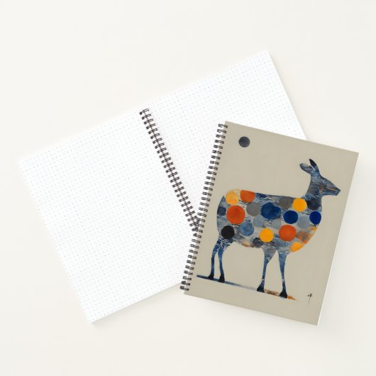 Herten met gekleurde cirkels notitieboek (Binnen)