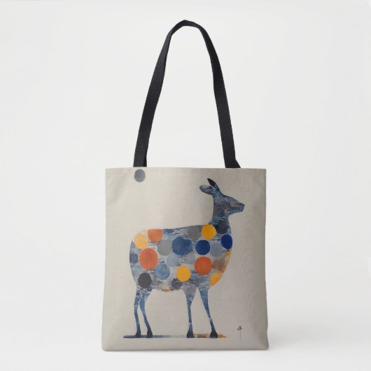 Herten met gekleurde cirkels tote bag (Voorkant)