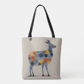 Herten met gekleurde cirkels tote bag (Achterkant)