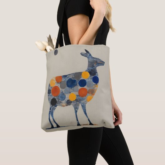 Herten met gekleurde cirkels tote bag (Dichtbij)