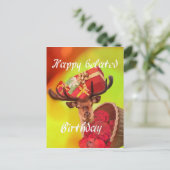 Herten met geschenken in de late verjaardag. briefkaart (Staand voorkant)