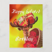 Herten met geschenken in de late verjaardag. briefkaart (Voorkant)