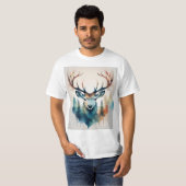 Herten met gewei en bos t-shirt (Voorkant volledig)
