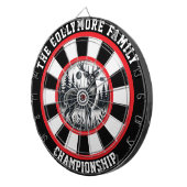 Herten met gewei in Bullseye Dartbord (Voorkant Rechts)