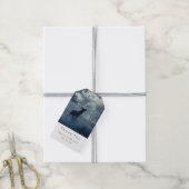 Herten met gewei in een bos - bruiloft Dank u Cadeaulabel (Met Touw)
