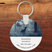 Herten met gewei in een schaduwrijk bos - Business Sleutelhanger (Voorkant)