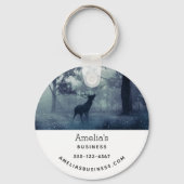 Herten met gewei in een schaduwrijk bos - Business Sleutelhanger (Achterkant)