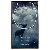 Herten met gewei in een schaduwrijk bos - Dank u Klein Cadeauzakje (Achterkant)