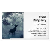 Herten met gewei in een schaduwrijk bos magnetisch visitekaartje (Voorkant)