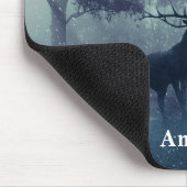 Herten met gewei in een schaduwrijk bos muismat (Hoek)