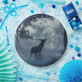 Herten met gewei in een schaduwrijk bos papieren bordje (Feest)