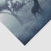 Herten met gewei in een schaduwrijk bos tissuepapier (Detail)