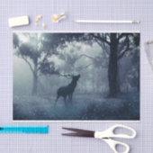 Herten met gewei in een schaduwrijk bos tissuepapier (Craft)