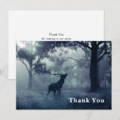 Herten met gewei in Shadowy Forest Bedankkaart (Voorkant / Achterkant)