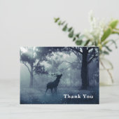 Herten met gewei in Shadowy Forest Bedankkaart (Staand voorkant)