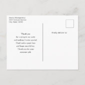 Herten met gewei in Shadowy Forest Dank u Briefkaart (Achterkant)