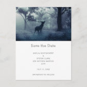 Herten met gewei in Shadowy Forest Wedding Aankondigingskaart (Voorkant)