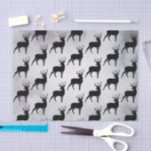 Herten met gewei zwart silhouet rustiek patroon tissuepapier (Craft)