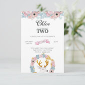 Herten met glinsterende hoorns Verjaardag Kaart (Staand voorkant)