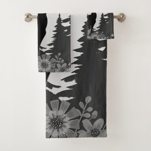 Herten met groot rek uit het bos bad handdoek (Insitu)